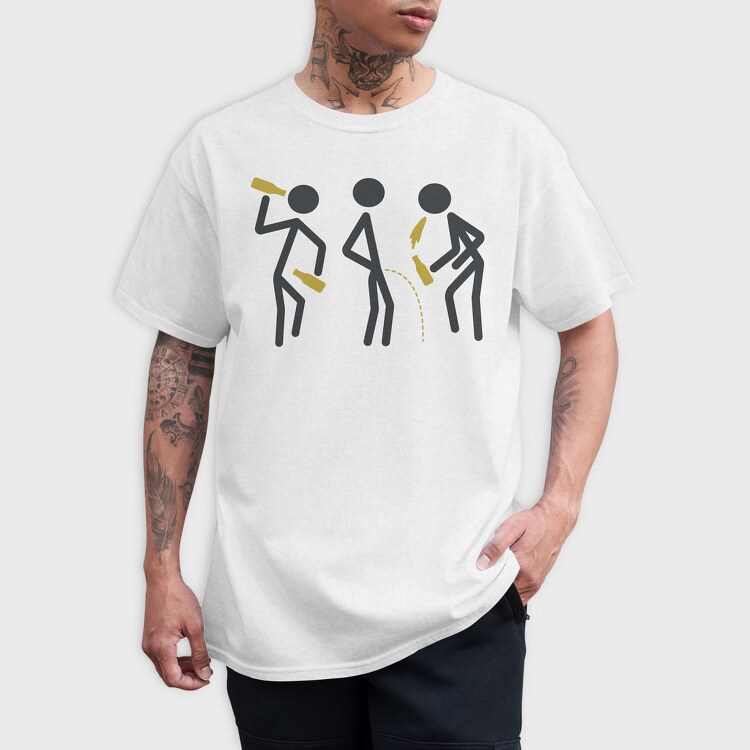 Drunk Stick Figures Request, Tricou Barbati (Unisex)