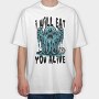 Creepy Menacing Monster Trend I Will Eat You, Tricou Oversize Barbati (Unisex)