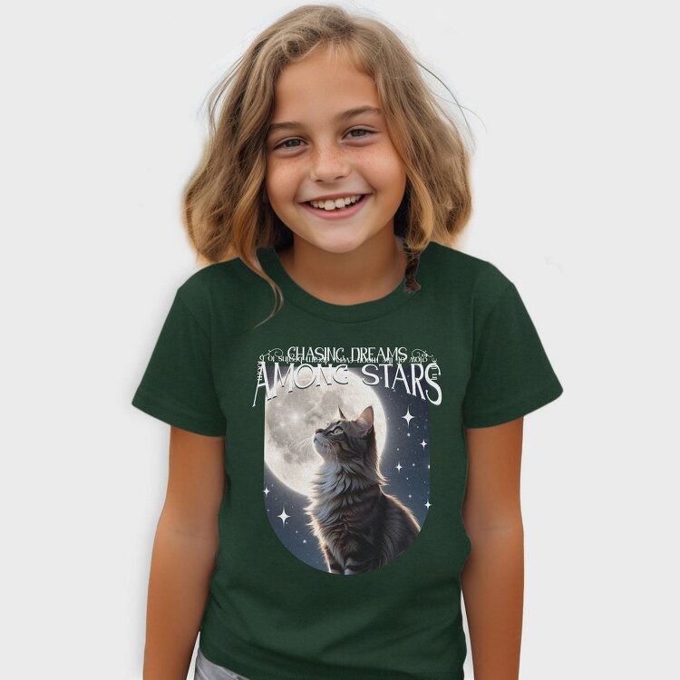 Chasing Dreams Among The Stars Cat Trend, Tricou Copii