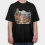 Trail Backpack Mountain, Tricou Oversize Barbati (Unisex)