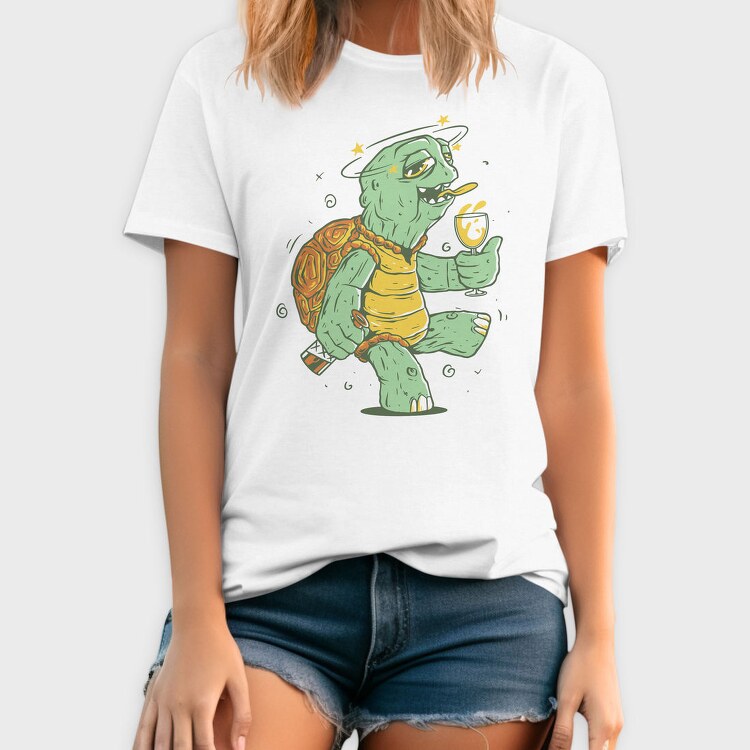 Drunk Turtle, Tricou Barbati (Unisex)