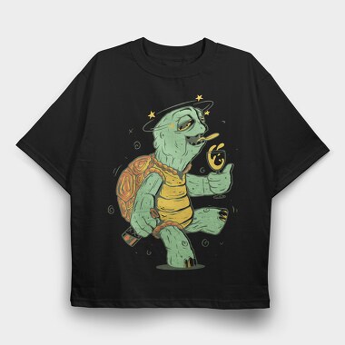 Drunk Turtle, Tricou Oversize Barbati (Unisex)