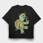 Drunk Turtle, Tricou Oversize Barbati (Unisex)