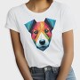 Polygonal Jack Russell Dog 2, Tricou Femei