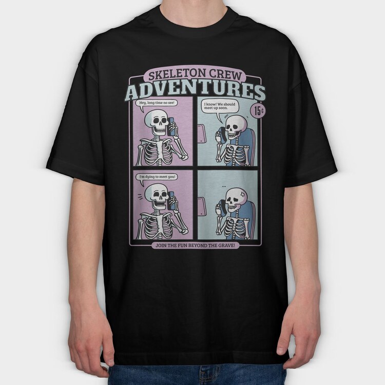 Skeleton Crew Adventures, Tricou Oversize Barbati (Unisex)