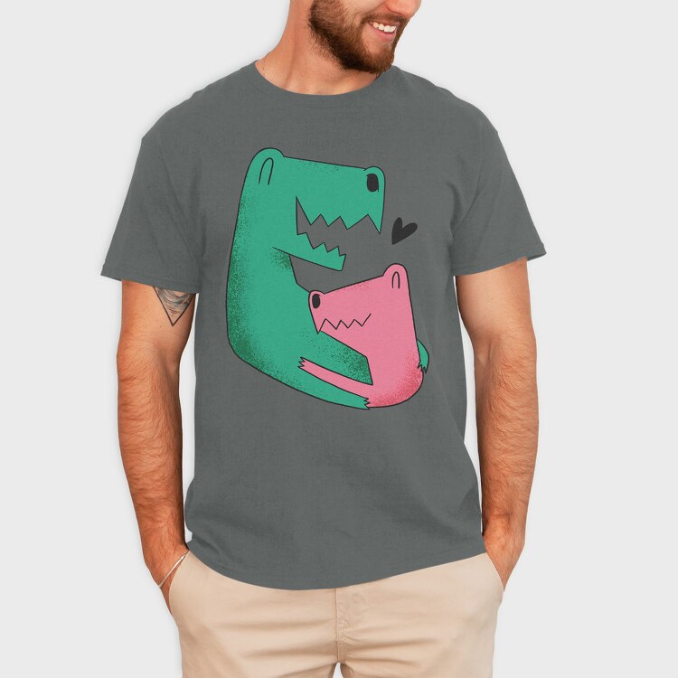 Dinosaurs Family Dad Son, Tricou Barbati (Unisex)