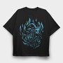 Skeleton Demon Dark Creature Darkness 01, Tricou Oversize Barbati (Unisex)