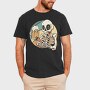 Skeleton Drinking And Smoking Retro Beer Cigar, Tricou Barbati (Unisex)