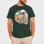 Skeleton Drinking And Smoking Retro Beer Cigar, Tricou Barbati (Unisex)
