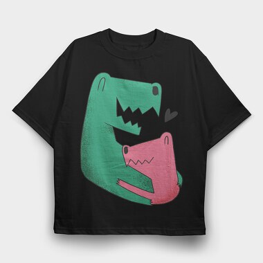 Dinosaurs Family Dad Son, Tricou Oversize Barbati (Unisex)