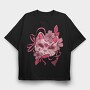 Cherry Blossom Japanese Mask Japan, Tricou Oversize Barbati (Unisex)