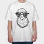 Creepy Alpaca, Tricou Oversize Barbati (Unisex)