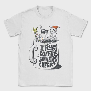 Coffee Christmas Skeleton Anti Santa Addicted, Tricou Barbati (Unisex)