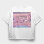 Coffee Shop Vaporwave, Tricou Oversize Barbati (Unisex)