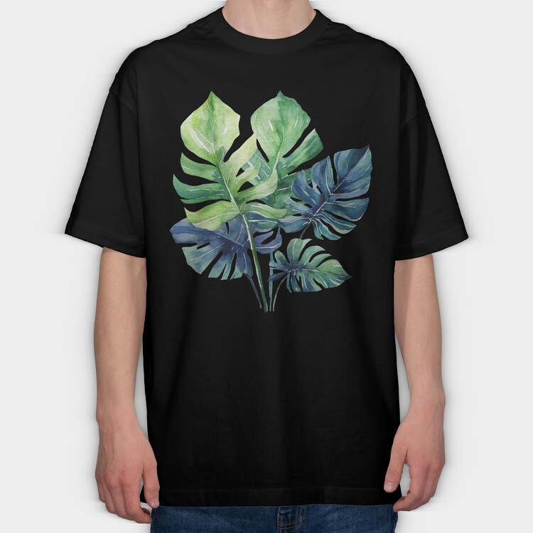 Tropical Monstera Breeze, Tricou Oversize Barbati (Unisex)
