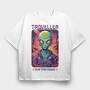 Colorful Alien Traveler Trend, Tricou Oversize Barbati (Unisex)
