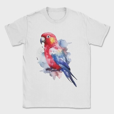 Colorful Parrot Magnificent Rosella Watercolor, Tricou Barbati (Unisex)