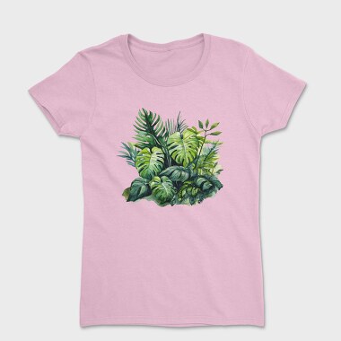 Tropical Monstera Leaves, Tricou Femei