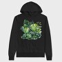 Tropical Monstera Leaves, Hanorac Oversize Barbati (Unisex)