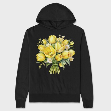 Tulip Bouquet Spring, Hanorac Oversize Barbati (Unisex)