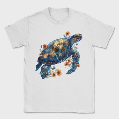 Turtle Floral Glow, Tricou Barbati (Unisex)