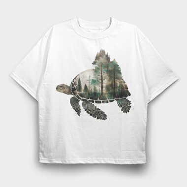 Turtle Forest Symphony, Tricou Oversize Barbati (Unisex)