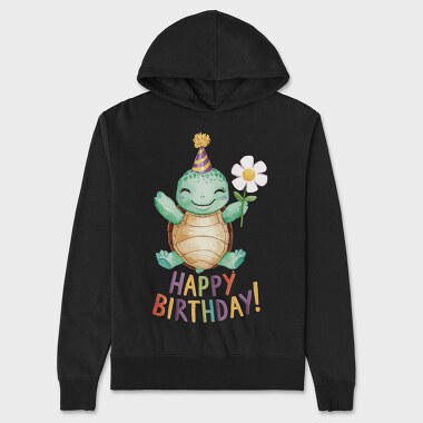 Turtle Party Flower, Hanorac Oversize Barbati (Unisex)