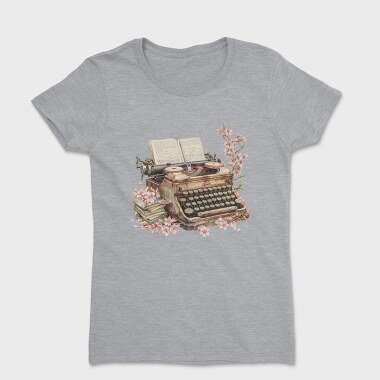 Typewriter Spring Blossoms, Tricou Femei