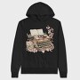 Typewriter Spring Blossoms, Hanorac Oversize Barbati (Unisex)