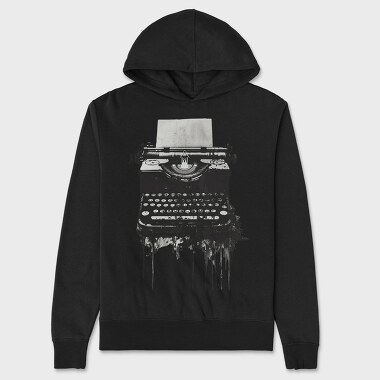 Typewriter Typing, Hanorac Oversize Barbati (Unisex)