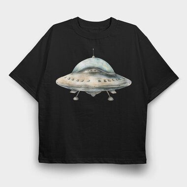 Ufo Spacecraft Art, Tricou Oversize Barbati (Unisex)