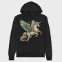 Unicorn Christmas Wreath, Hanorac Oversize Barbati (Unisex)