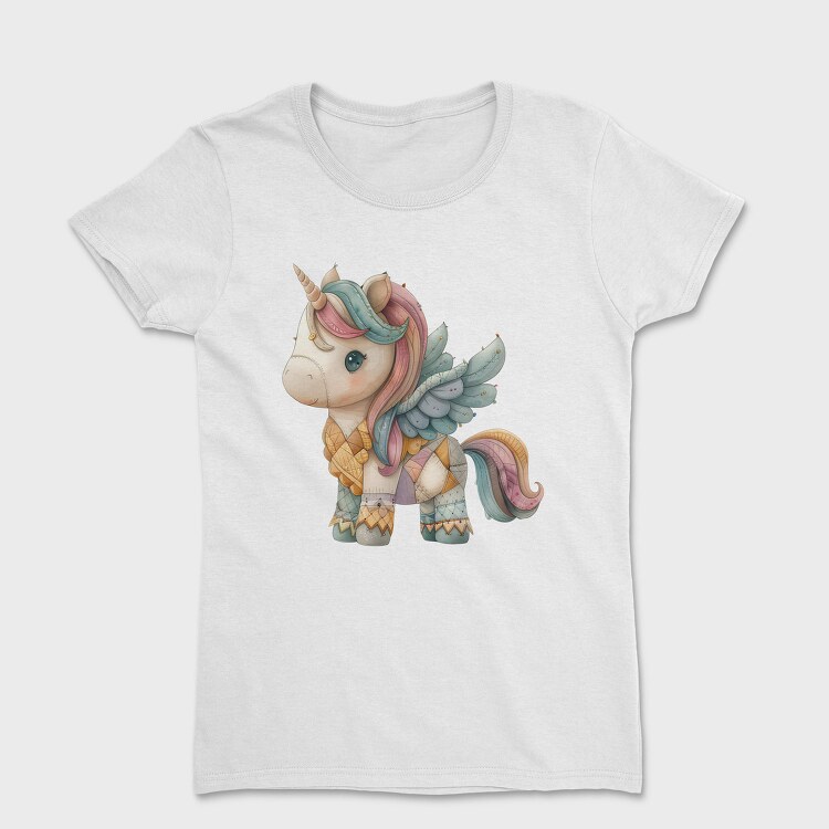 Unicorn Patchwork Mood, Tricou Femei