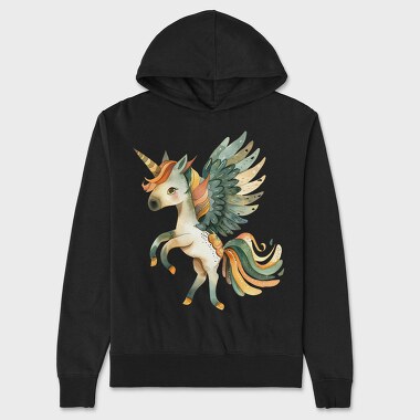 Unicorn Wings Feathers, Hanorac Oversize Barbati (Unisex)