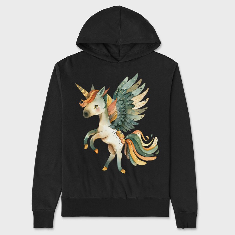 Unicorn Wings Feathers, Hanorac Oversize Barbati (Unisex)