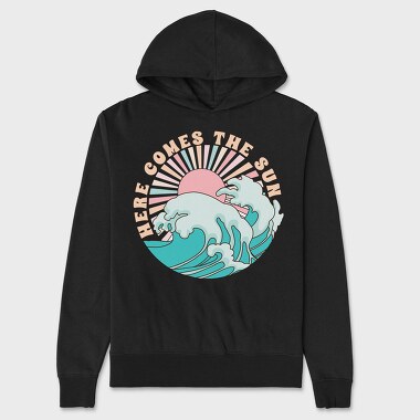 Vintage Beach Wave, Hanorac Oversize Barbati (Unisex)