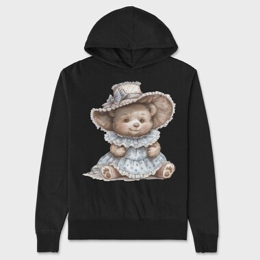 Vintage Bear Hat, Hanorac Oversize Barbati (Unisex)