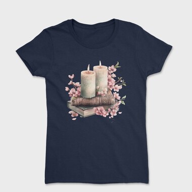 Vintage Books Candles, Tricou Femei