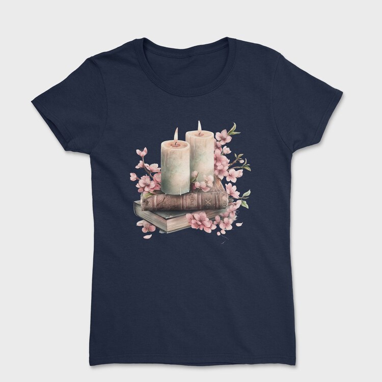 Vintage Books Candles, Tricou Femei