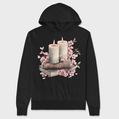 Vintage Books Candles, Hanorac Oversize Barbati (Unisex)