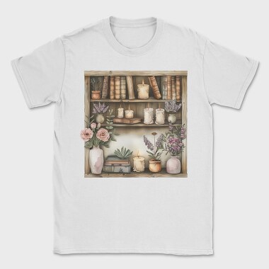 Vintage Books Flowers, Tricou Barbati (Unisex)