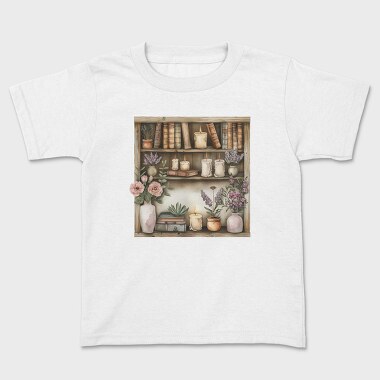 Vintage Books Flowers, Tricou Copii