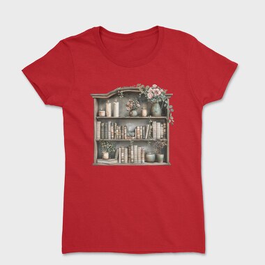 Vintage Bookshelf, Tricou Femei