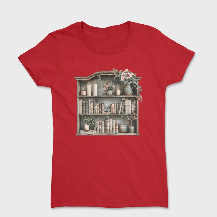 Vintage Bookshelf, Tricou Femei