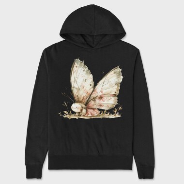 Vintage Butterfly Clipart, Hanorac Oversize Barbati (Unisex)