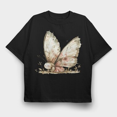 Vintage Butterfly Clipart, Tricou Oversize Barbati (Unisex)