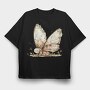 Vintage Butterfly Clipart, Tricou Oversize Barbati (Unisex)