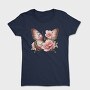 Vintage Butterfly Flowers, Tricou Femei