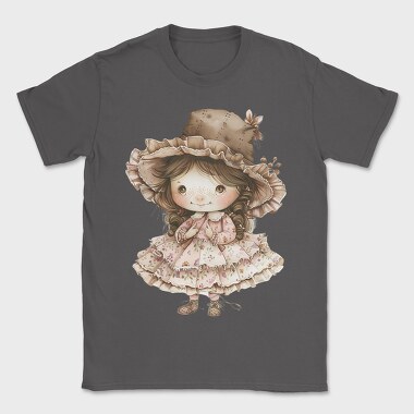 Vintage Charm Girl, Tricou Barbati (Unisex)