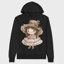 Vintage Charm Girl, Hanorac Oversize Barbati (Unisex)
